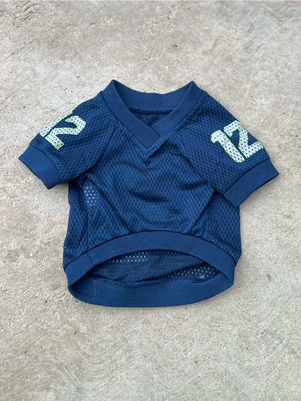 SEATTLE SEAHAWKS | Dog Pet #12 Navy Football Jersey S